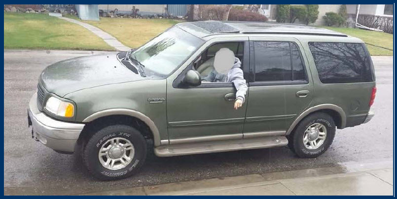 Calgary police are hoping to locate a light-green 2001 Ford Expedition with Alberta licence plate AA8565 which is thought to be connected to the death of 24-year-old Tyler Sanderson.