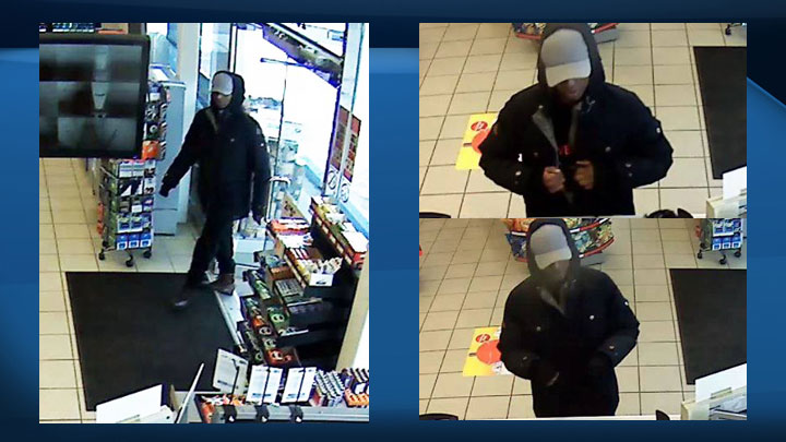 Saskatoon police have released surveillance images of a suspect believed to be responsible for an armed robbery on Wednesday morning.