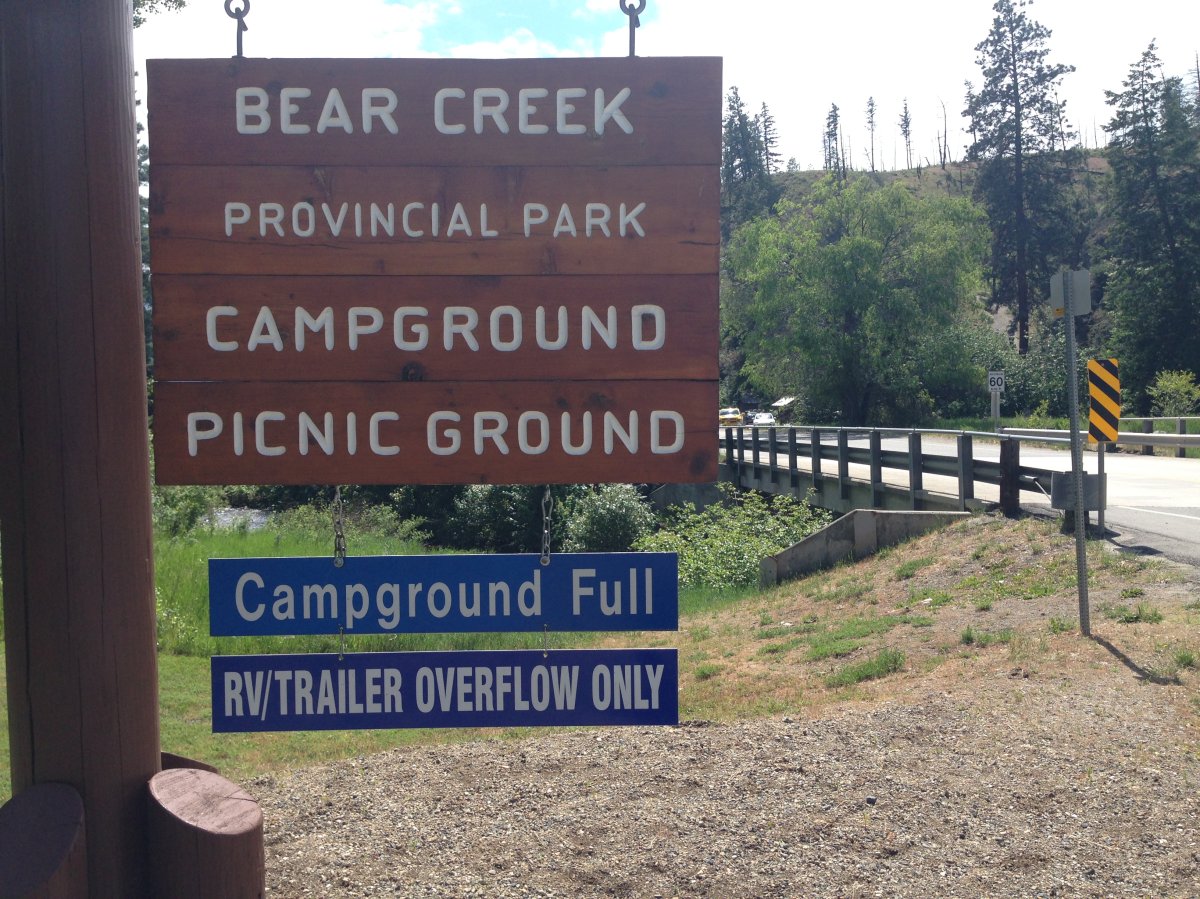 An abandoned suspect vehicle was found in the Bear Creek campground on Saturday. One woman has been arrested but police are still looking for a male suspect. 