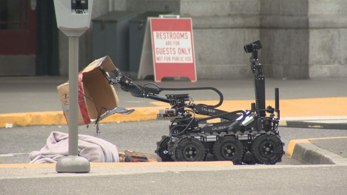 Vancouver Bomb Squad robot used to investigate suspicious package - image