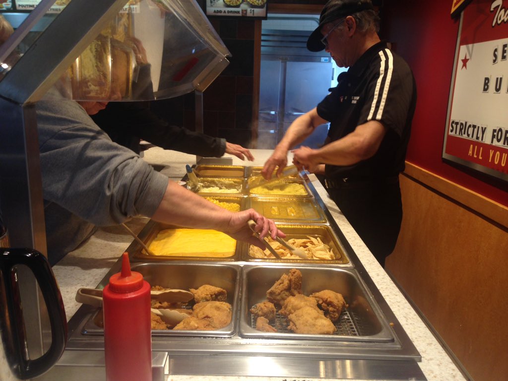 The beloved Weyburn KFC buffet, that includes a variety of food options