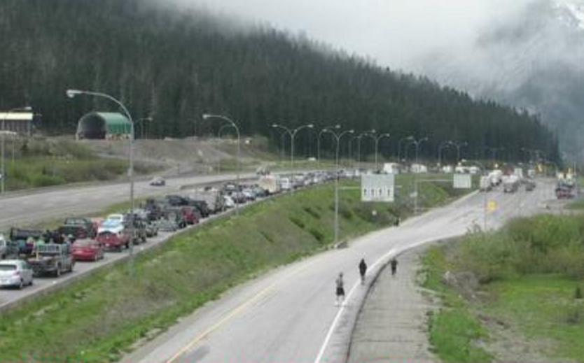 Traffic is being impacted on the Coquihalla Highway.