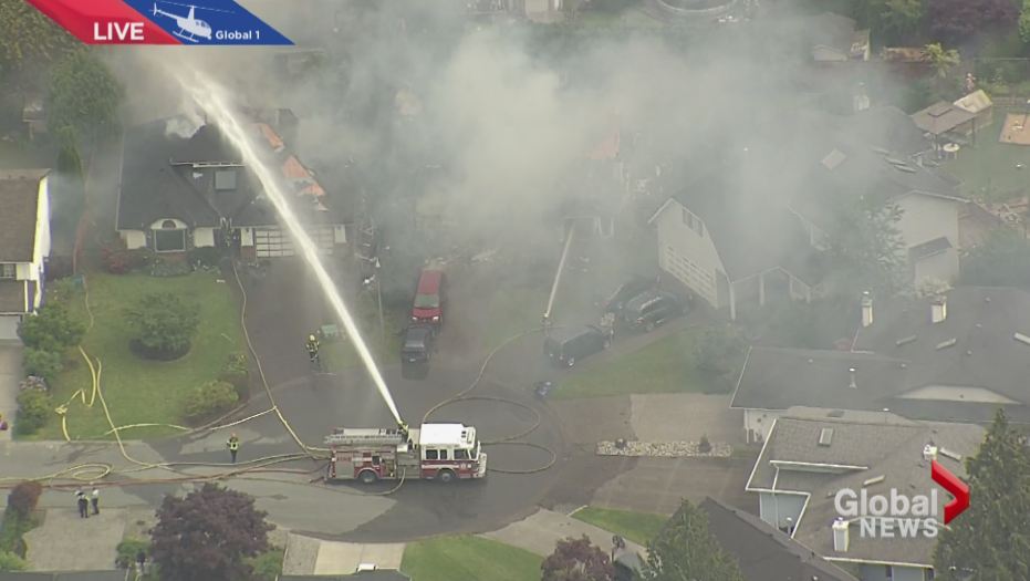 Fire in Langley destroys one home, damages two others - image