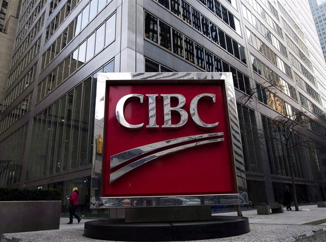 A CIBC sign is shown in Toronto's financial district on February 26, 2009.