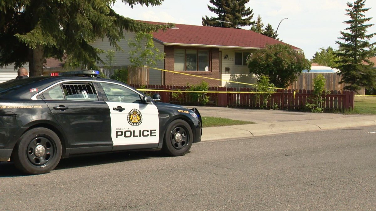 Calgary police respond to a home in the 200 block of Forest Road S.E. at around 3:30 p.m. on Sunday, May 29, 2016. 