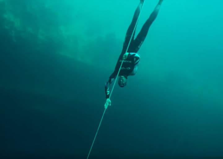 William Trubridge beat his own record for free-diving. 