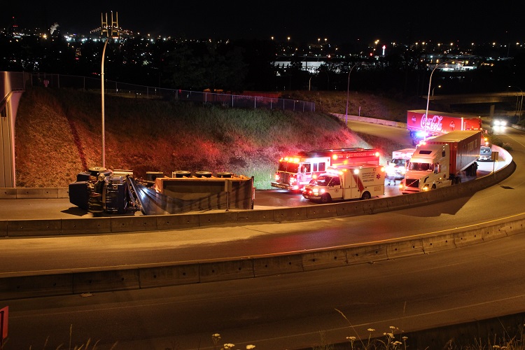 The driver of the dump truck is OK.