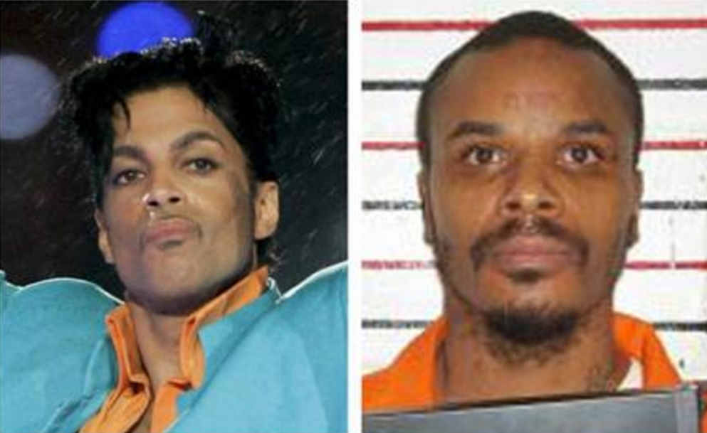 This combination of file photos shows Prince, left, in 2007 and an undated booking photo released by Missouri Department of Corrections of Carlin Q. Williams.