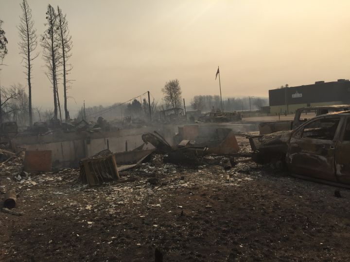 What’s left of Alberta Wildrose leader Brian Jean’s home in Fort McMurray.