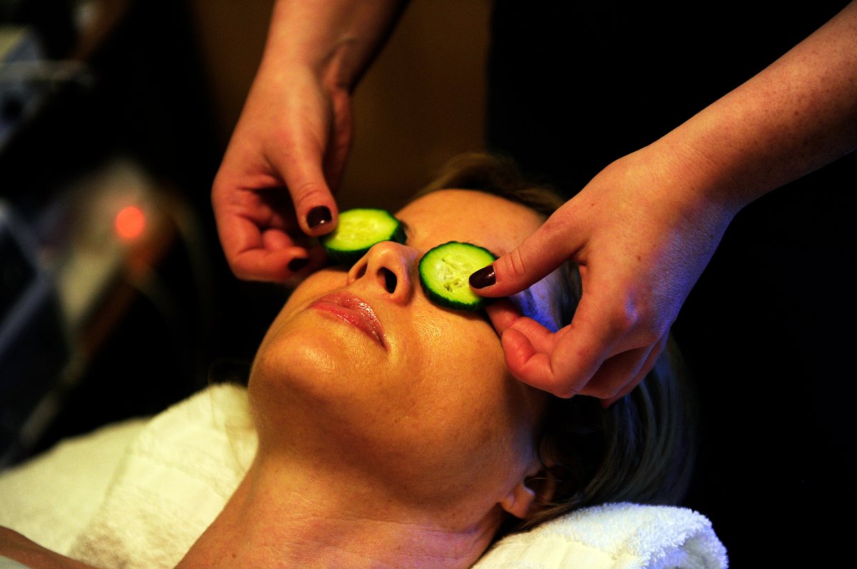 A file photo of a woman at a spa.