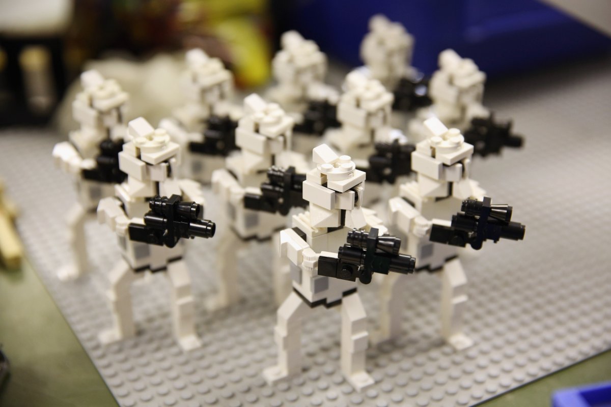 Star Wars figures created by LEGO Model Makers in the Model Making Studio at the LEGOLAND Windsor Resort on July 3, 2013 in Windsor, England. 