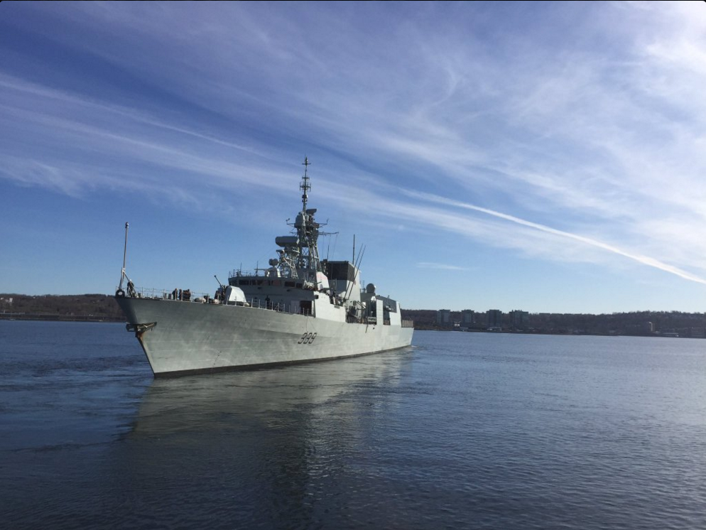 The HMCS Charlottetown, along with other Canadian military assets, are on their way to multiple vessels in distress 1,667 km off the coast of Newfoundland. 1,667.