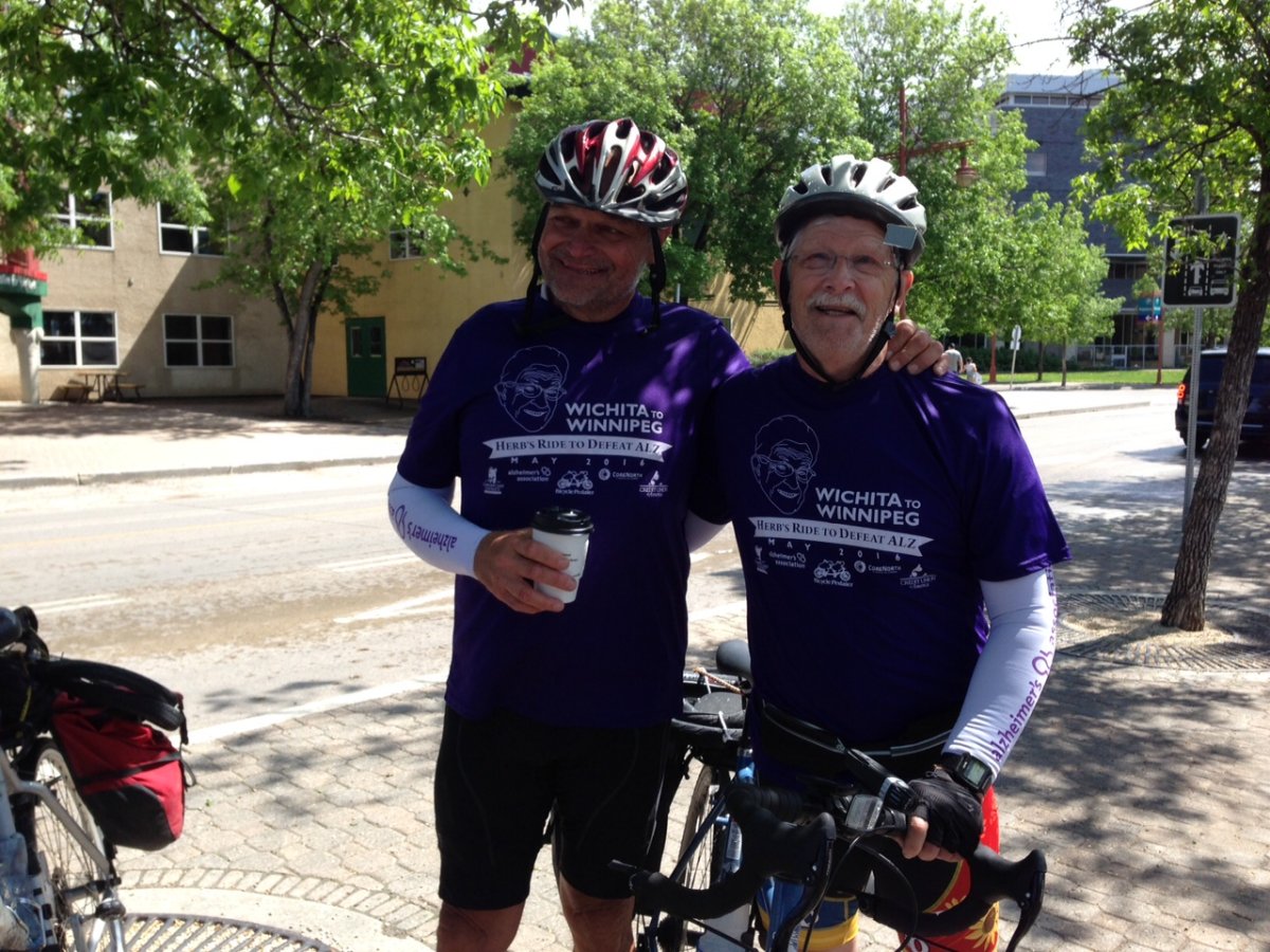 Richard Stephens and Paul Harrison arrived at The Forks on Monday after a 10-day, 1,500 km journey.