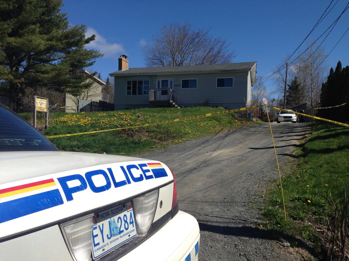 RCMP on scene at a home in Middle Sackville where a man was found shot in the foot early Tuesday morning. 