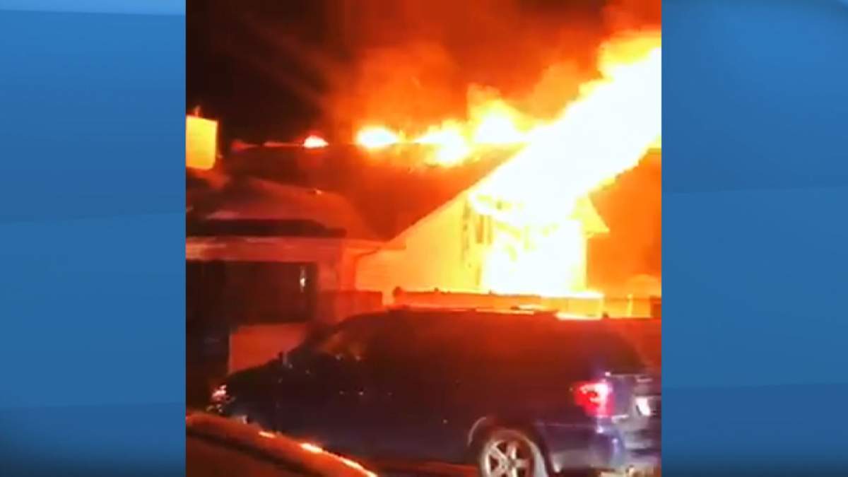 A house fire at 1038 James Road, May 1, 2016.