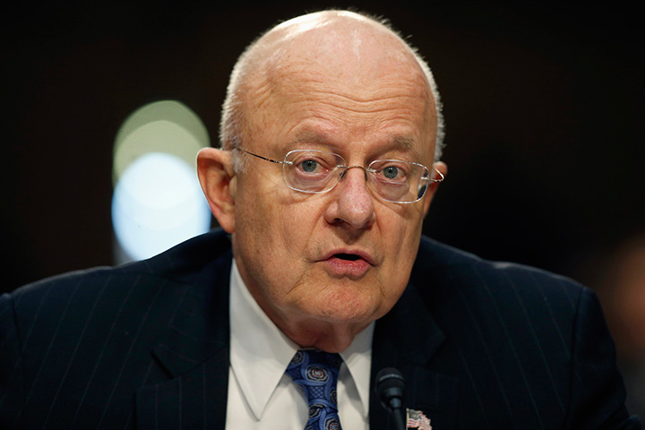 In this Feb. 9, 2016 file photo Director of the National Intelligence James Clapper speaks on Capitol Hill in Washington. 