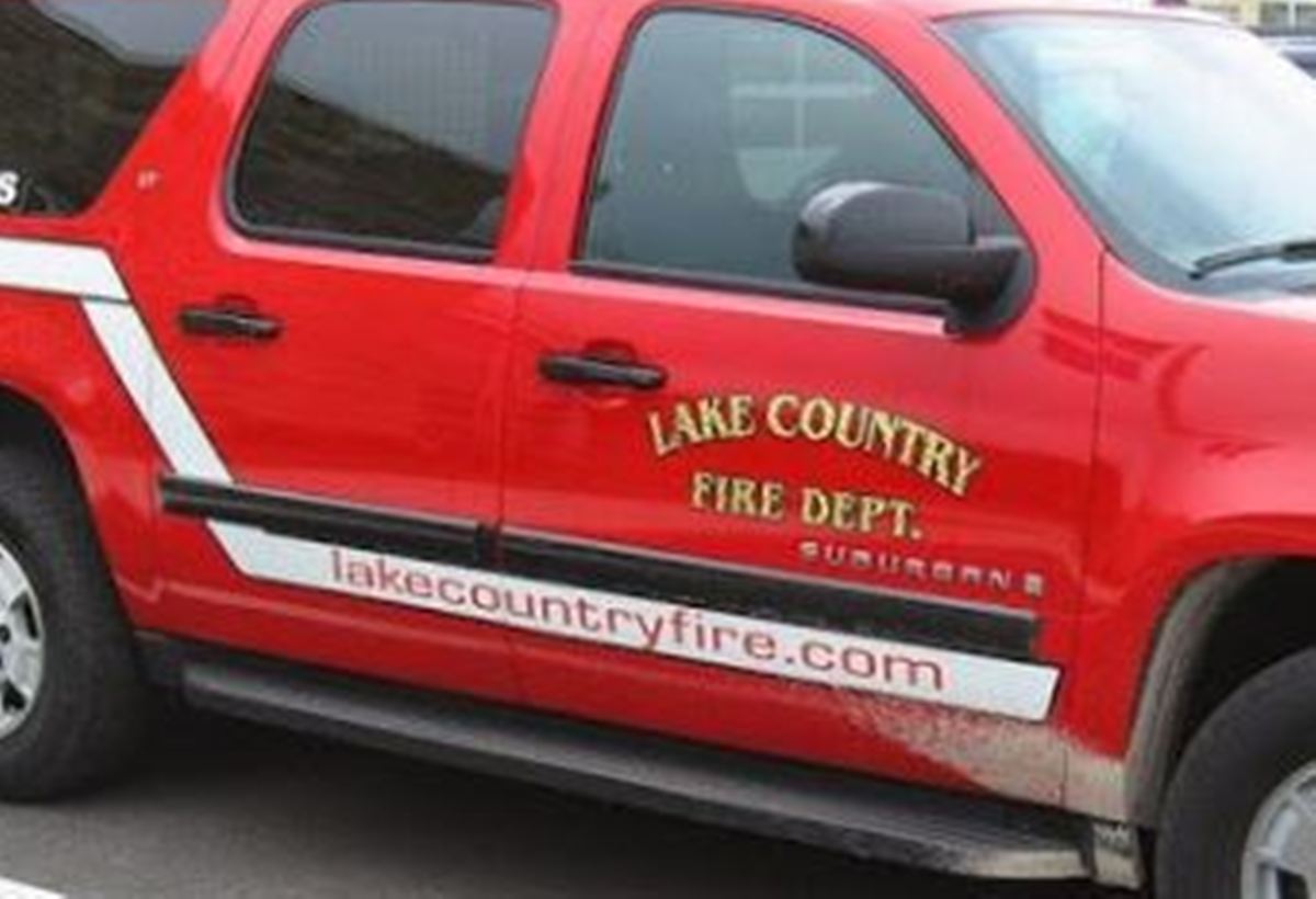 Lake Country Fire Department was sent to a fire on Highway 97 Tuesday.