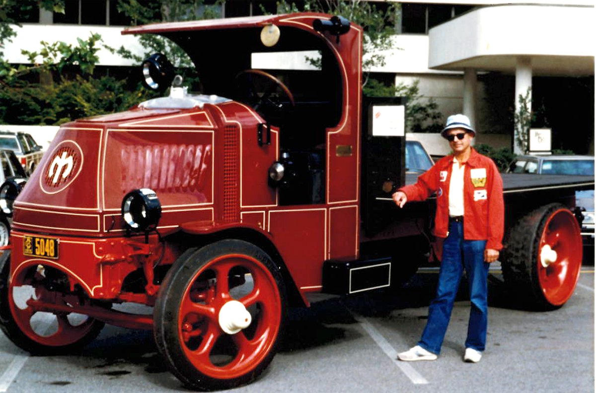 Jim Leir with restored truck.