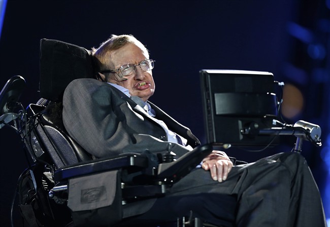 File photo of Stephen Hawking on Aug. 29, 2012.