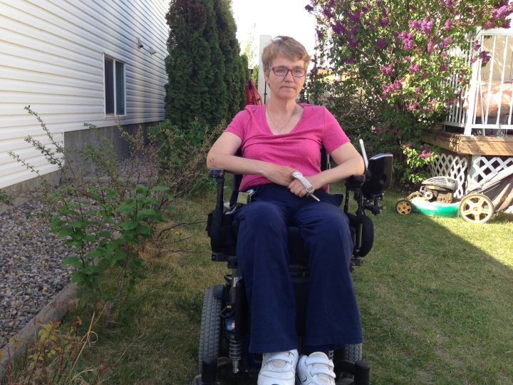 Lethbridge resident Mae Robertson was in a terrible accident two years ago that left her paralyzed. She lost her only means of transportation Tuesday night in a fire.