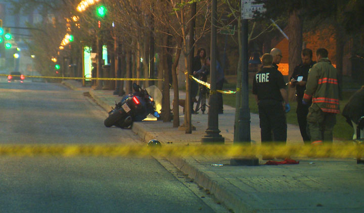 Police say a 26-year-old man is dead as a result of injuries sustained in a motorcycle crash Friday night in Saskatoon.