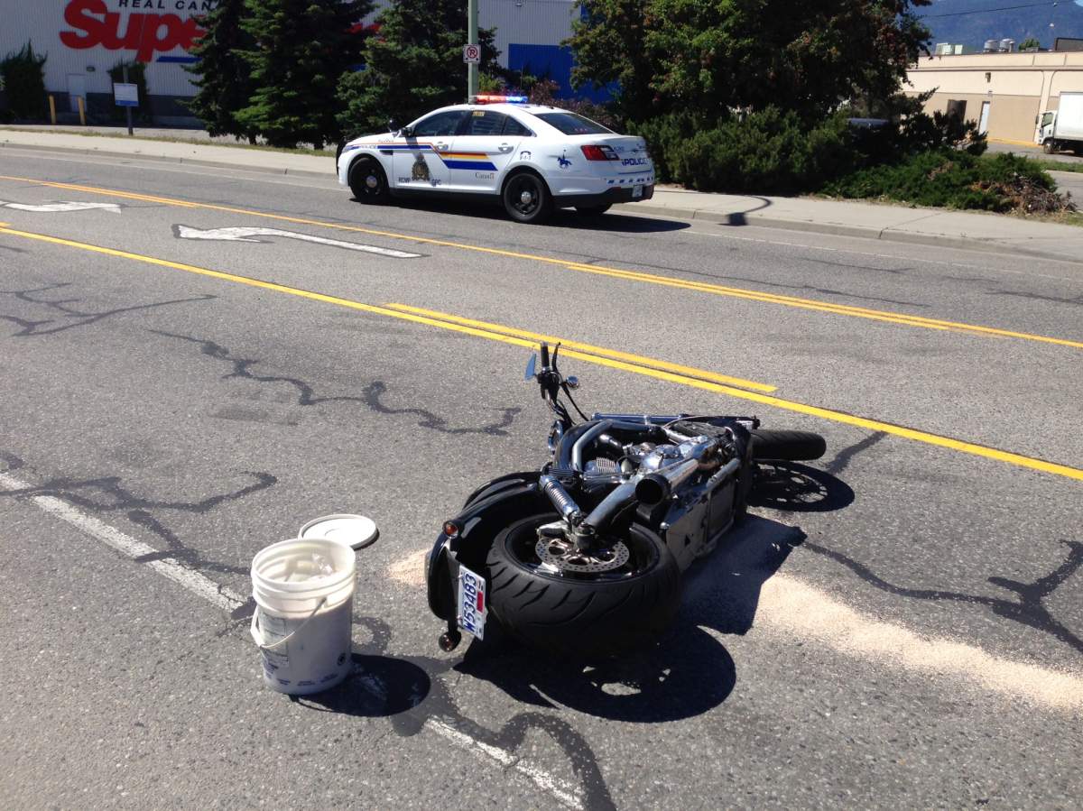 Motorcyclist gets broken leg and ticket - image