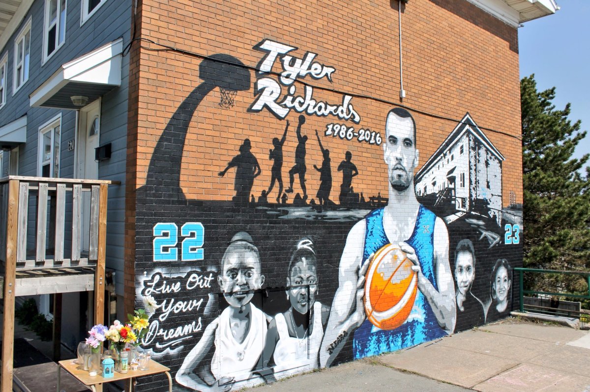 Mural for Tyler Richards was unveiled in Halifax on May 21. 2016. 