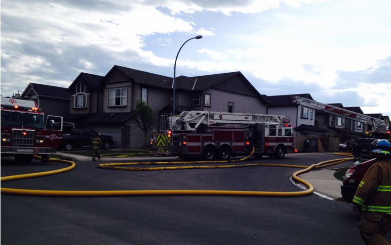 Crews battle a house fire in New Brighton Tuesday afternoon.