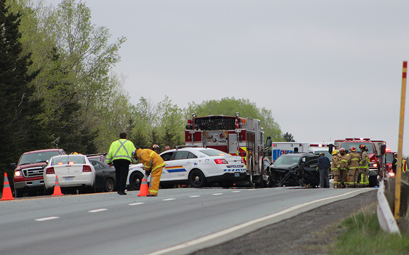 A multi-vehicle crash on Highway 104 near Pictou County, N.S.