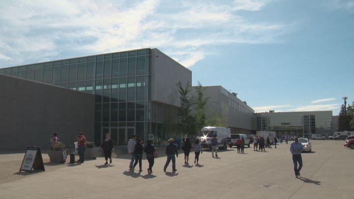 About 40 to 50 presented with symptoms consistent with viral gastroenteritis at the Northlands reception centre in Edmonton over the weekend.