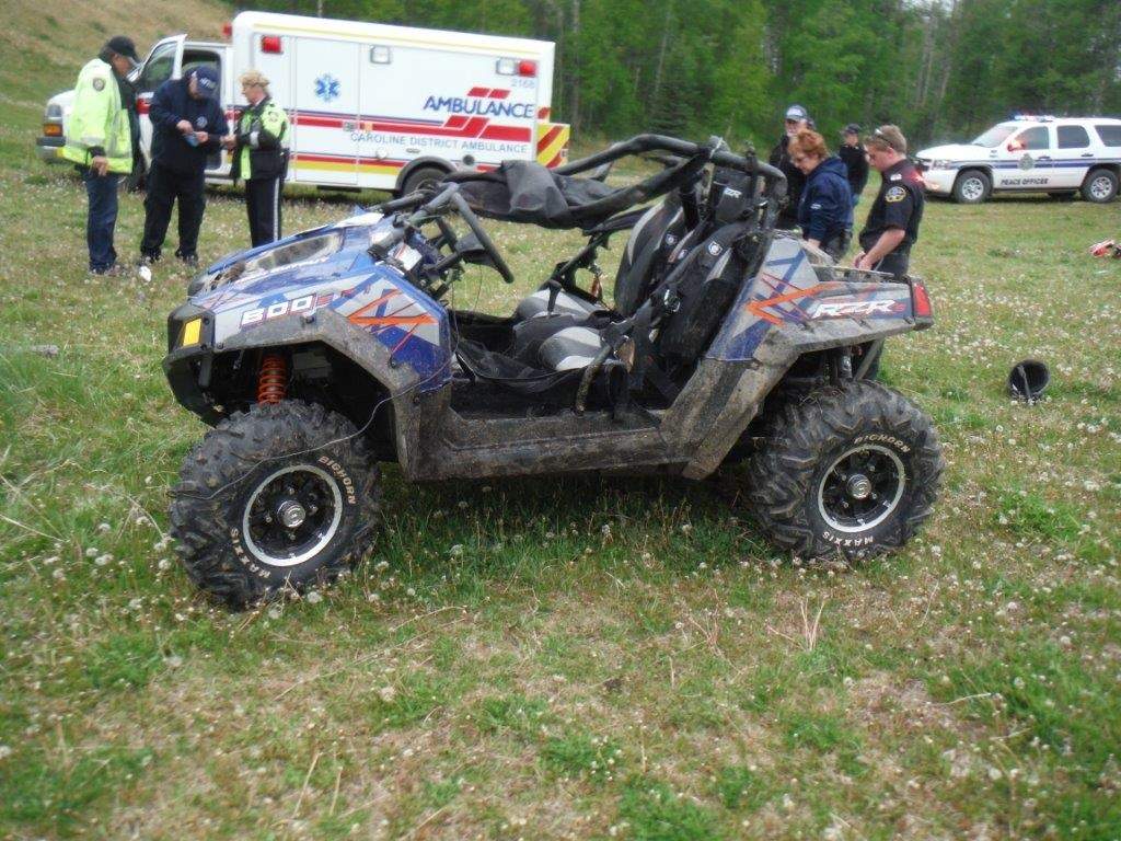 A teen boy was killed in an ATV rollover near Sundre on Saturday.