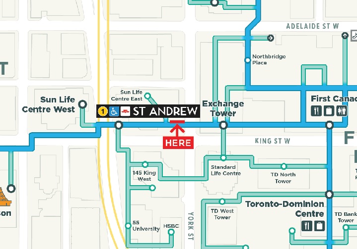 A concept image of the new PATH wayfinding signage.