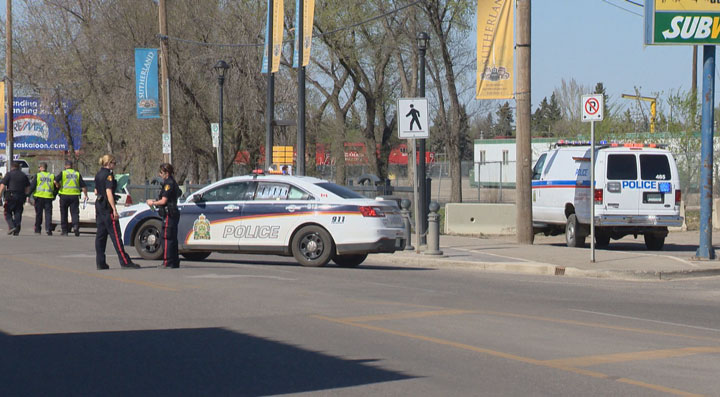 Saskatoon police were called to vehicle collision involving a senior on a motorized medi-chair on Wednesday afternoon.