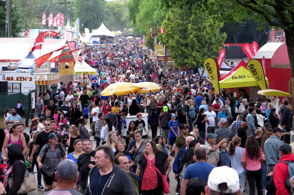 Crowds are pictured at the PNE in Vancouver, B.C. Sept. 1, 2014.