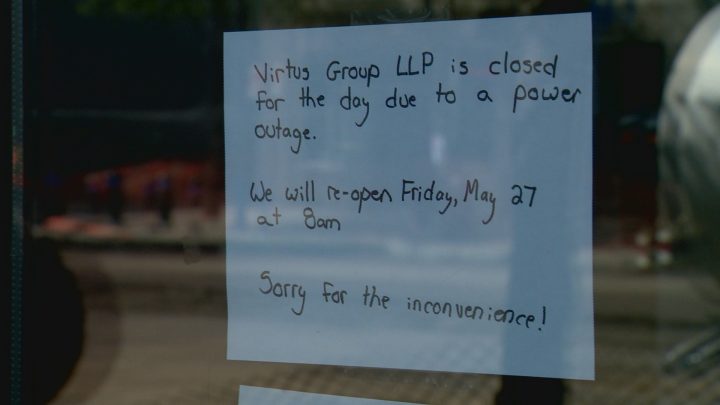 Saskatoon businesses forced to close early Thursday due to power outage in the downtown core.