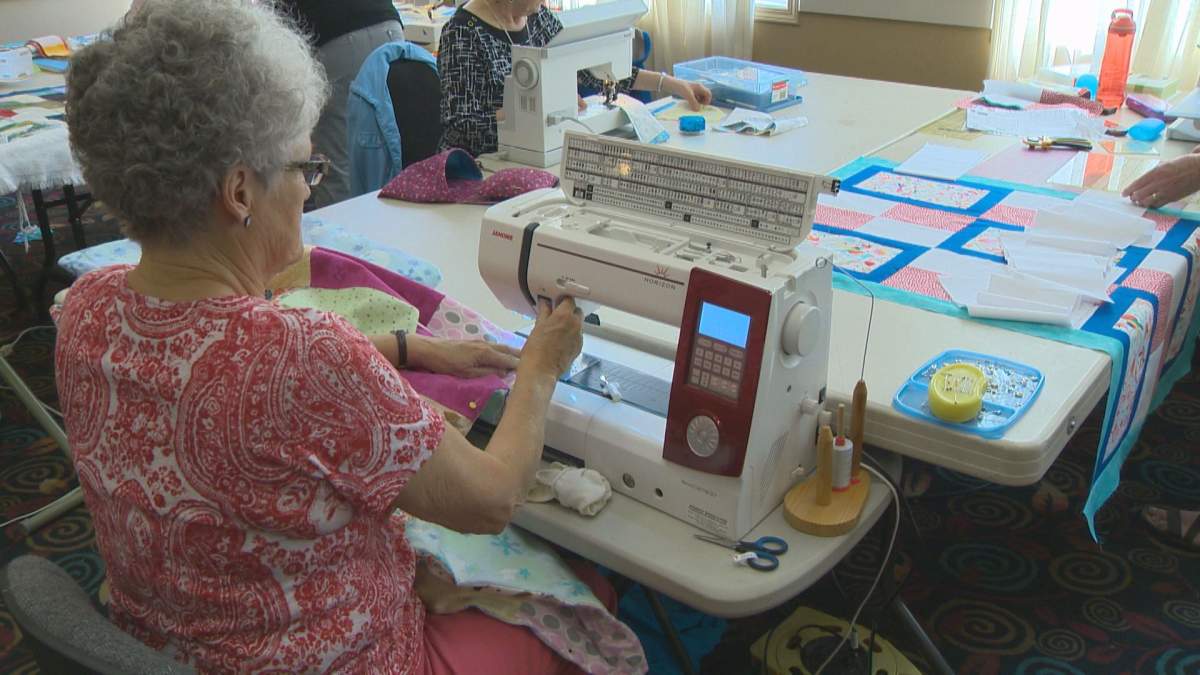 The Leduc Black Gold Quilt Patch club held a quilting marathon this weekend to make new quilts for Fort McMurray wildfire evacuees. May 15, 2016.