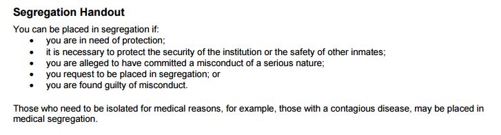 Ontario won’t commit to ending use of mental illness as a reason for solitary confinement - image