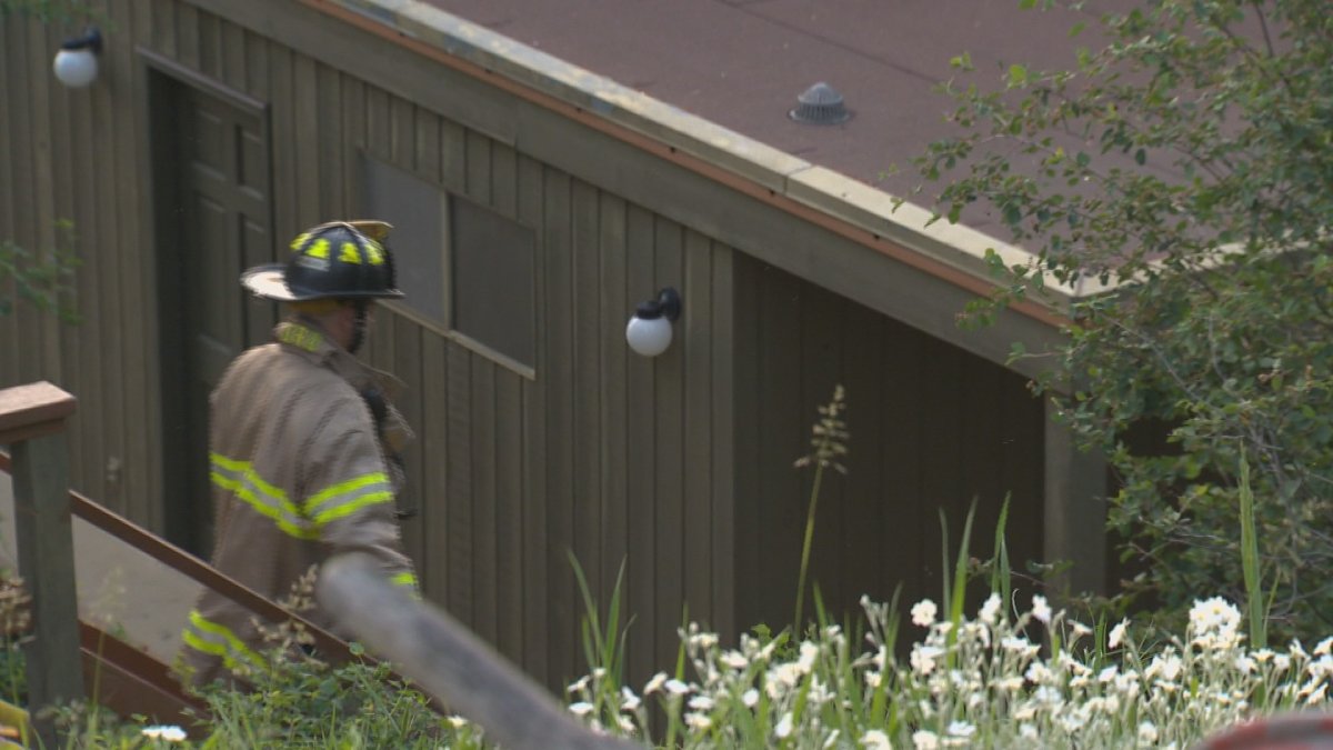 The Kelowna Fire Department put out flames at a Roepel Road home Monday night. 