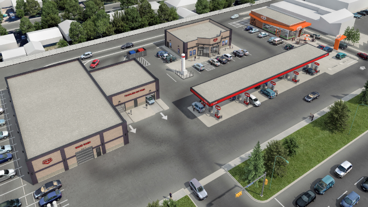 An artist rendering of the new Sherwood Co-op facility being built on Albert Street south. 