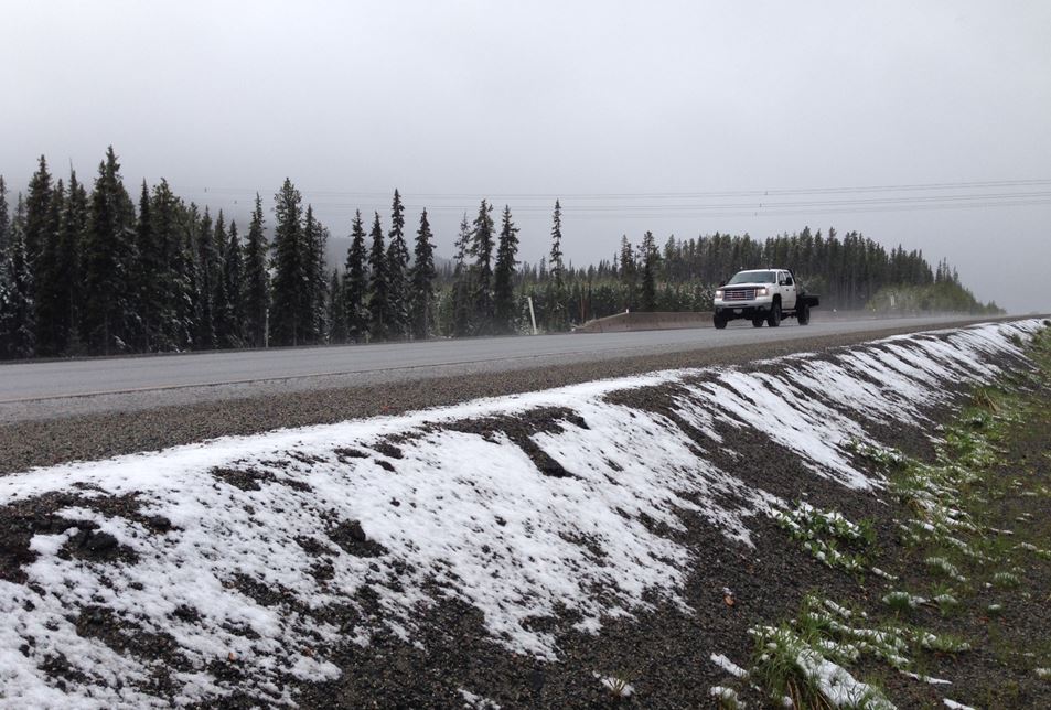 Motorists are being warned about wet and potentially slippery driving conditions on the Okanagan-Connector on Friday. 
