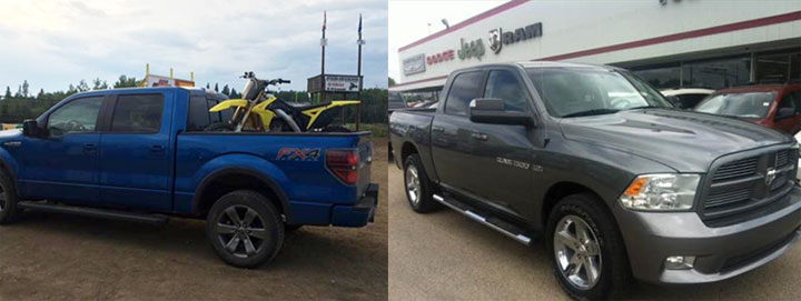 Saskatoon police are asking the public for help in solving a case involving two stolen trucks that belong to Fort McMurray evacuees.