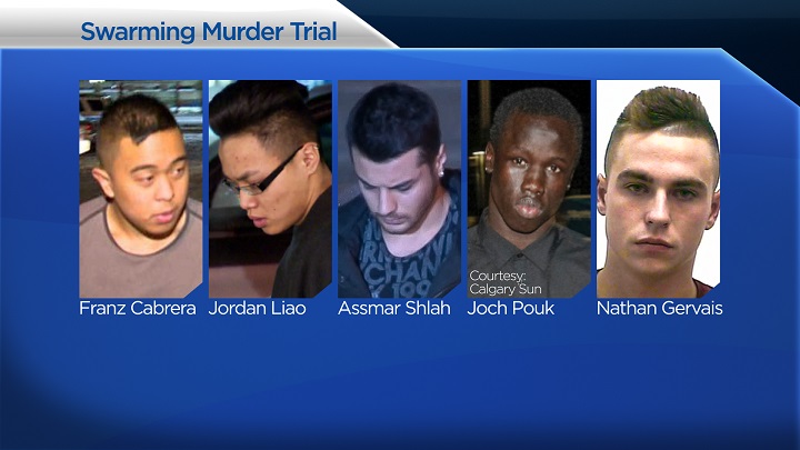 Five men charged in the swarming death of Calgary 18-year-old Lukas Strasser-Hird. 