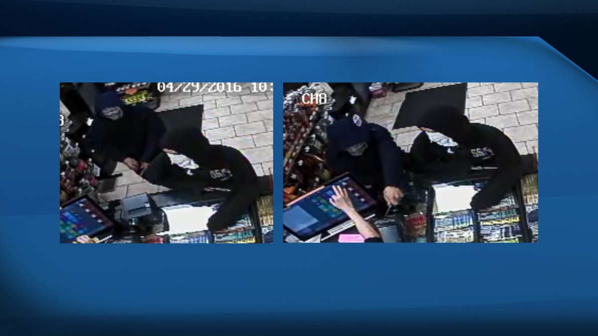 Anyone with information on an armed robbery at a Red Deer Esso located in the 4700 block of 32 Street is asked to call RCMP at 403-343-5575.