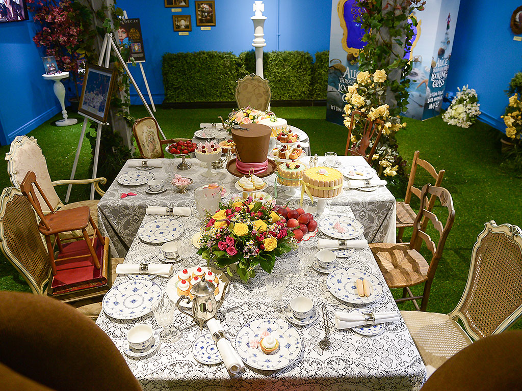 Alice Through the Looking Glass table