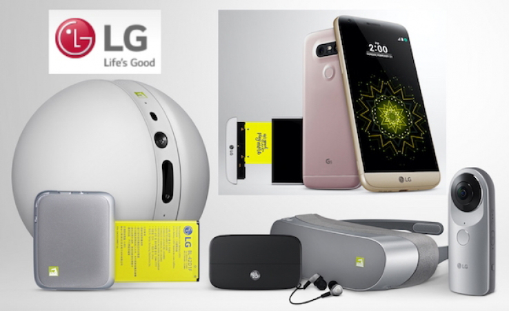 The LG G5 with Friends for controlling the camera shooting, 360 VR movies and watching them on the compact 360 VR viewer