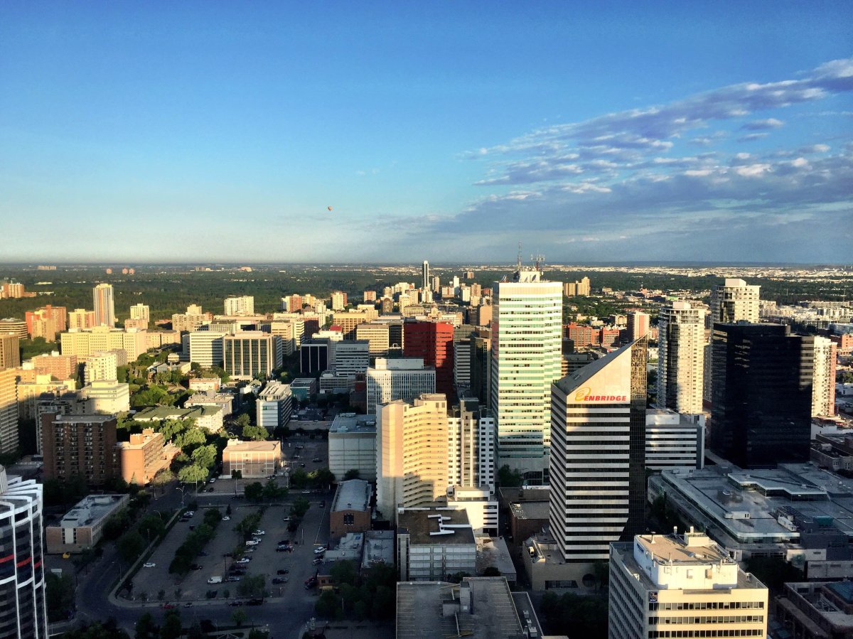 Jessica Wood had a great view of downtown Edmonton on June 7, 2016.