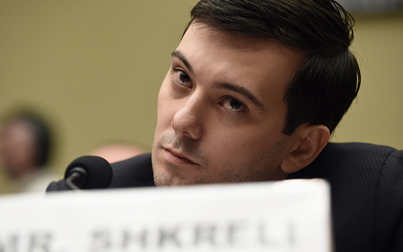 Pharmaceutical chief Martin Shkreli listens on Capitol Hill in Washington, Thursday, Feb. 4, 2016, during the House Committee on Oversight and Reform Committee hearing on his former company's decision to raise the price of a lifesaving medicine. 