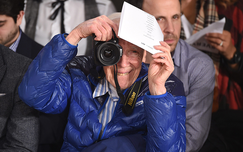 Bill Cunningham
Perry Ellis show, Front Row, Fall Winter 2016, New York Fashion Week.