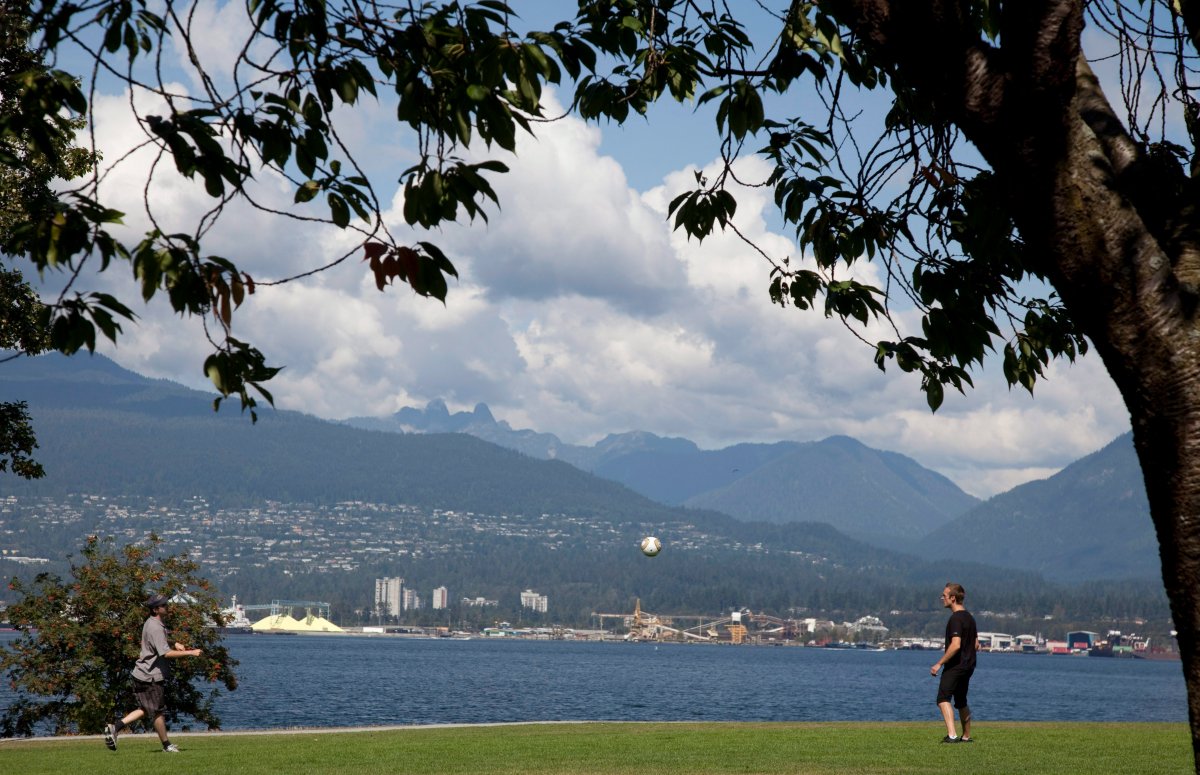 The view of the north shore mountains and Burrard Inlet from Crab Park.
