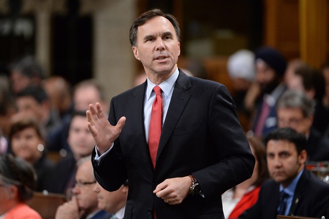 Finance Minister Bill Morneau answers a question during Question Period in the House of Commons on Parliament Hill in Ottawa on Thursday, June 16, 2016.
